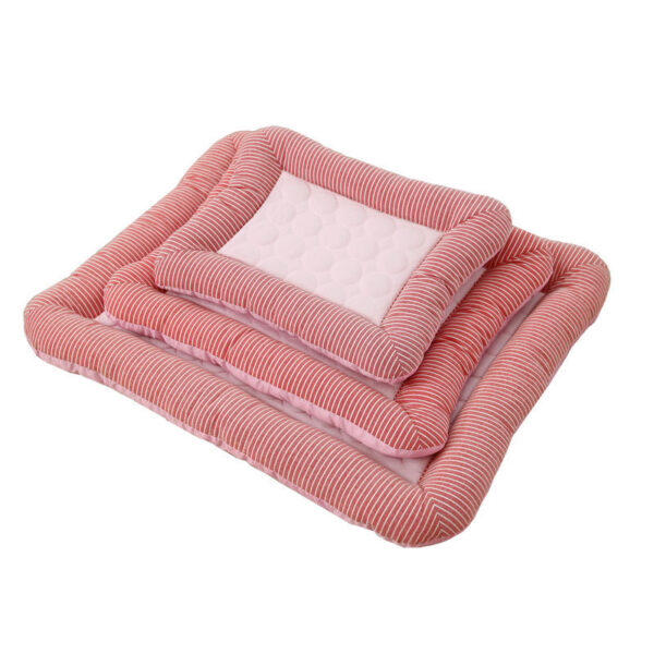 1612437836183.jpg Pet Cooling Pad Bed For Dogs Cats Puppy Kitten Cool Mat Pet Blanket Ice Silk Material Soft For Summer Sleeping Blue Breathable