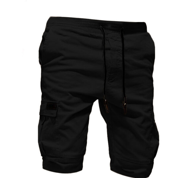 1615035488845.jpg Men's Solid Color Sports Shorts Loose Tether Sports Casual Five-Point Pants Men