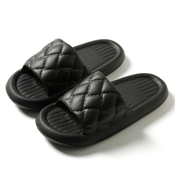 16a3319b-7fff-4447-80d0-5a46b5c4dc90.jpg New Rhombus Home Slippers Summer Non-slip Floor Bathroom Slipper Lightweight Simple House Shoes For Women Men
