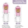 16f43874-4af6-4bc8-94bb-7a890079ab98.jpg Portable Dog Water Bottle With Food Container, Drinking Bottle For Travel 2 In 1 Dog Water Bowl, Leak Proof Pet Water Dispenser, BPA Free, Puppy Essentials, For Walking Hiking