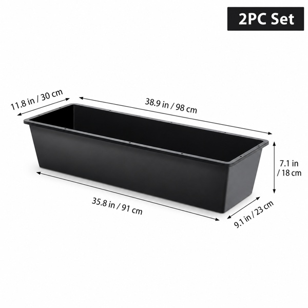 2-piece Dual-purpose Plastic Livestock Feed Trough Suitable For Daily Feeding Of Horses, Goats, Pigs And Other Animals Widely Adaptable To Home Backyards, Pastoral Fences, Livestock Sheds And Other