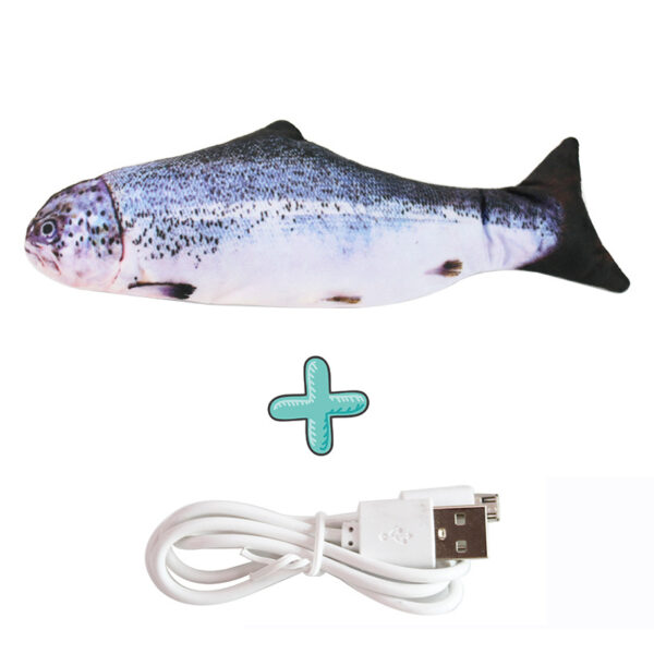 587689618 Cat USB Charger Toy Fish Interactive Electric floppy Fish Cat toy Realistic Pet Cats Chew Bite Toys Pet Supplies Cats dog toy
