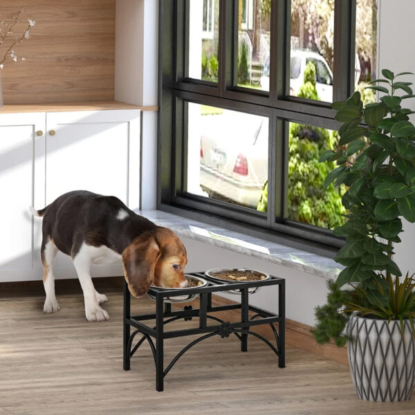 17ba5298-a909-4652-8334-382169030ba0.jpg Double Stainless Steel Heavy Duty Dog Food Bowl Elevated Pet Feeding Station