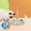 587814562 2 In 1 Pet Cat Toy With Feather For Self-play Cat Turntable Pets Supplies Cat Toy Toys Cats Items Products