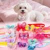 20Pcs Cute Dog Collar Grooming Accessory For Small Breed Puppies Cats