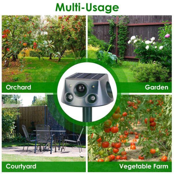 1941693740947345408.jpg 1Pc Ultrasonic Solar Animal Repeller Outdoor Mole Snake Squirrel Repellent Waterproof With 3 Modes Motion Sensor Vibration Stake For Farm Garden Yard