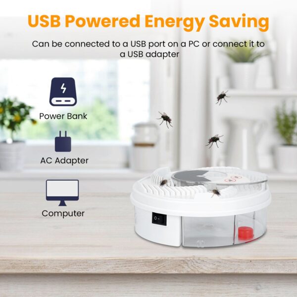1948984086320386048.jpg USB Powered Electric Fly Trap Automatic Flycatcher Rotating Fly Pest Repellent Tool For Home Kitchen Restaurant