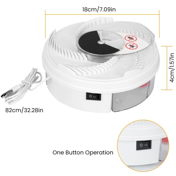 1948984087171829760.jpg USB Powered Electric Fly Trap Automatic Flycatcher Rotating Fly Pest Repellent Tool For Home Kitchen Restaurant