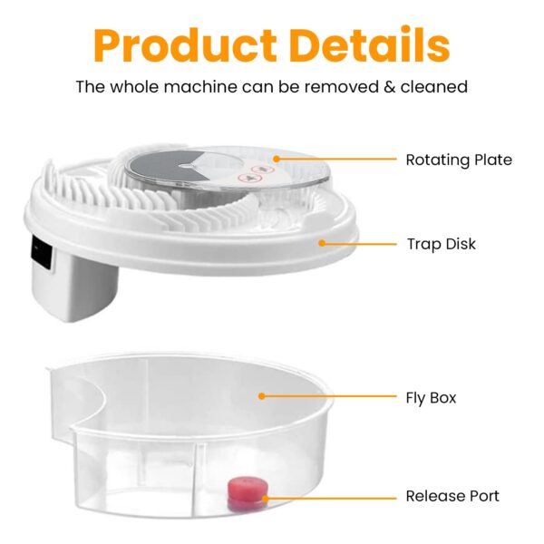 1948984089583554560.jpg USB Powered Electric Fly Trap Automatic Flycatcher Rotating Fly Pest Repellent Tool For Home Kitchen Restaurant