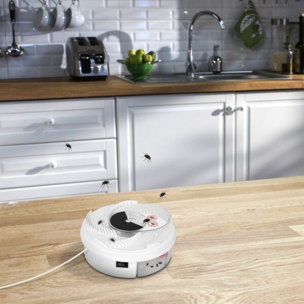 1948984094688022528.jpg USB Powered Electric Fly Trap Automatic Flycatcher Rotating Fly Pest Repellent Tool For Home Kitchen Restaurant
