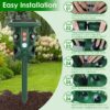 1949006693262430208.jpg Solar Ultrasonic Animal Repeller Solar Powered Animal Repellent Chaser With PIR Motion Sensor IP54 Waterproof Sound Flashing Light For Deer Raccoon Squirrel Mice Snakes Cat Dog
