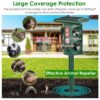 1949006694126456832.jpg Solar Ultrasonic Animal Repeller Solar Powered Animal Repellent Chaser With PIR Motion Sensor IP54 Waterproof Sound Flashing Light For Deer Raccoon Squirrel Mice Snakes Cat Dog