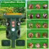 1949006697603534848.jpg Solar Ultrasonic Animal Repeller Solar Powered Animal Repellent Chaser With PIR Motion Sensor IP54 Waterproof Sound Flashing Light For Deer Raccoon Squirrel Mice Snakes Cat Dog