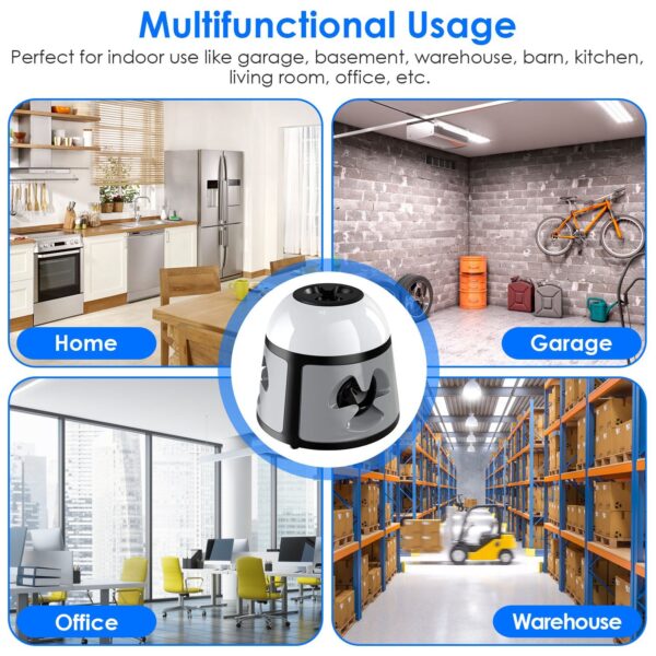 1959145494991343616.jpg 1Pc 360 Degree Ultrasonic Mice Repellent Indoor Rodent Repeller Rat Squirrel Rodent Control Device With 4 Modes 9 Strobe Lights Alarm Horn For Kitchen Warehouse