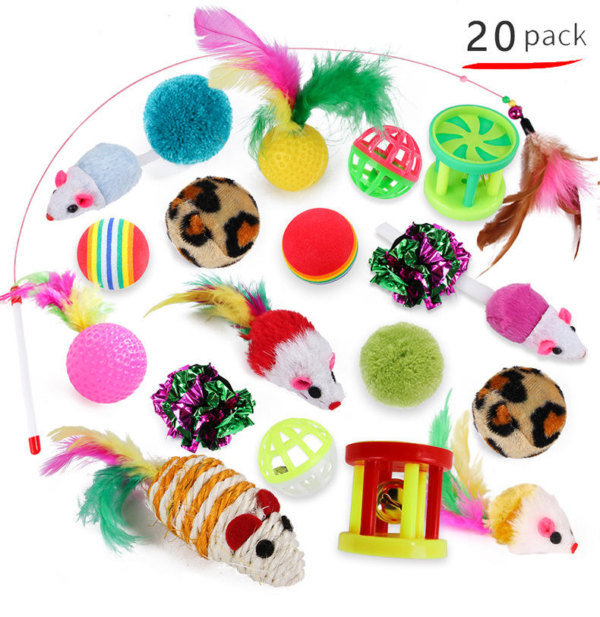 587639783 Pet Cat Toy Set Cat Tunnel Teaser Wand Bell Cat Tunnel Toy Supplies Combination
