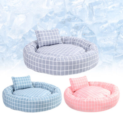 587633383 Pet Supplies Winter Plaid Pet Nest Small Round Nest with Pillow Cat Den Dog Den