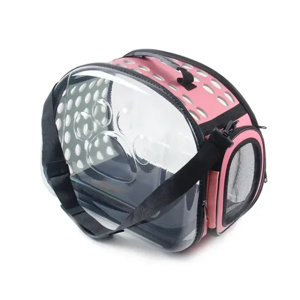 587813693 Pet Cat Carrier Bag Foldable Transparent Cage Portable Travel Breathable Cat Transport Bag Basket Backpack Handbag Pet Supplies