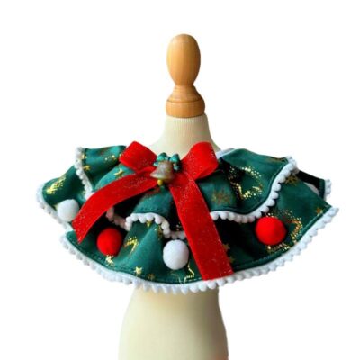 587637018 Pet Christmas Day Dress Up Scarf Decoration Supplies Dog Scarf Cat Water Scarf Mouth Tie Bow