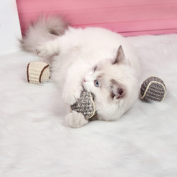 587638358 Cat Toy Sisal Ball Cat Claw Knitting Ball Funny Cat Ball Cat Toy Pet Supplies