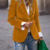 Velvet Lapel Casual Suit Business Fashion Slim Single-breasted Jacket Outwear Clothing For Women