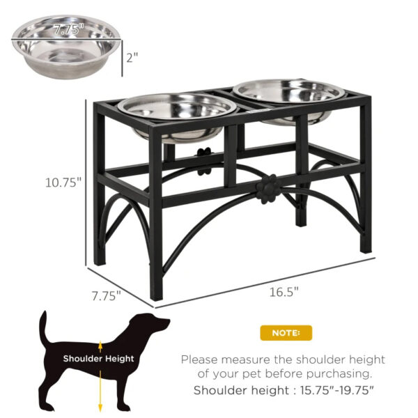 1c6b57fe-cfb0-47a0-9799-e20b211339a3.jpg Double Stainless Steel Heavy Duty Dog Food Bowl Elevated Pet Feeding Station