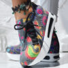 1eb4ee68-1832-42fd-be8a-0d13d84fc974.jpg Women's Random Print Side Lace-Up Elastic Sport Shoes, Comfortable Slip-On Sneakers For Women, Casual Daily Wear Footwear