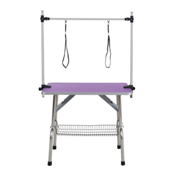 1fca0d03-23bc-48df-9a9d-96ddd65720b9.jpg Dog Pet Grooming Table Stainless Steel Frame Rubber Pads