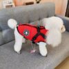 587639406 Autumn Winter Pet Skiing Costume Sleeveless Cotton Padded Vest With Durable Chest Strap Harness Clothing Coat Supplies