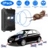 20f9a123-e56d-471f-a7c8-a8430270f431.jpg 2 Packs Under Hood Ultrasonic Rodent For Spring Repellent Mouse Wildcat Control Portable Rodent Chaser With 3 Power Supplies For Car Home Garage