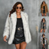 215ecd8a-6c18-42e0-ae7a-11531bd0c9bc.jpg Winter Coat Warm Lapel Long Fluffy Faux Fur Coat Women Loose Long Sleeve Jacket Outerwear Clothing