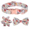 Sunflower Pet Collar Cotton Breathable Dog Collar Zou Ju Printed Neck Ring Pet Supplies