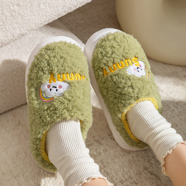 234ce365-b4bc-48ef-b136-36b6577420fc.jpg Cute Cartoon Cotton Slippers Thick Bottom Home Slippers Fashion Floor Bedroom Slipper Women Men Couples Warm House Shoes