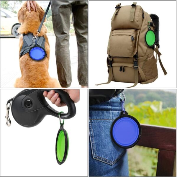 23997970-96a4-4f5b-825f-37a3f9cf9ae3.jpg Dog Bowl Pet Collapsible Bowls, 2 Pack For Cats Dogs, Portable Pet Feeding Watering Dish For Walking Parking Traveling With 2 Carabiners