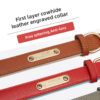 587637666 Light Luxury Leather Dog Collar Fashion Wear-Resistant Tear Bite Widening Collar Pet Supplies