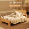 587634344 Cat Bed Universal Pet Bed Pet Nest Dog Nest Removable Solid Wood Bed Cute Kitten Princess Bed Pet Supplies