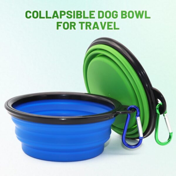 240dd956-9520-425b-9ad6-31ddb95bf815.jpg Dog Bowl Pet Collapsible Bowls, 2 Pack For Cats Dogs, Portable Pet Feeding Watering Dish For Walking Parking Traveling With 2 Carabiners