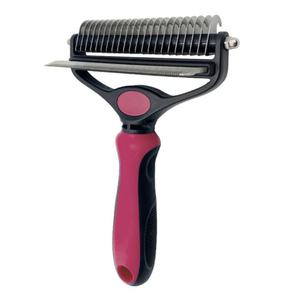 New pet dual use two-in-one knot combing artifact beauty cleaning hair removal knife comb pet comb supplies