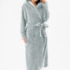 2571e610-8ac7-4f0d-8903-8cb204601a4b.jpg RONGTAI Womens Hooded Robe Long Plush Fleece Bathrobe With Pockets Nightwear S-XXL