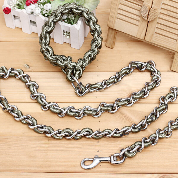 587690320 Anti-Bite Dog Chain Big Dog Traction Rope Golden Retriever Samoyed Husky Iron Traction Rope Pet Supplies