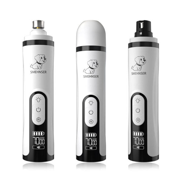 587690385 M5 Pet Nail Polisher High Power LED Double Lamp Blood Line Electric Charging Nail Clipper Cat And Dog Manicure Supplies