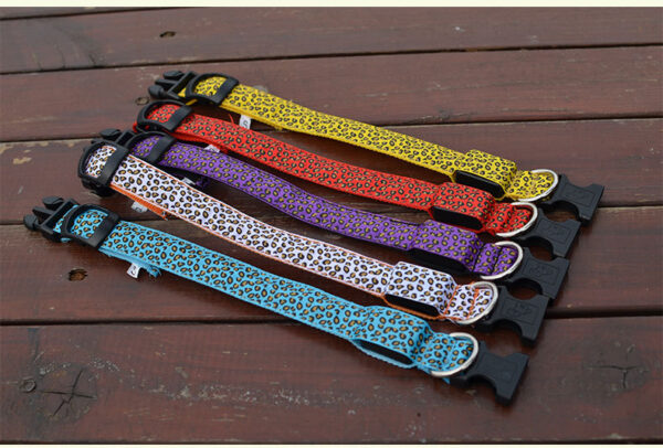 587814695 Leopard Collar LED Light-Emitting Dog Belt Light-Emitting Collar Dog Collar Dog Chain Small And Large Pet Supplies