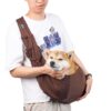 Crossbody breathable dog folding pet bag with large capacity pet supplies portable cat bag for outdoor use