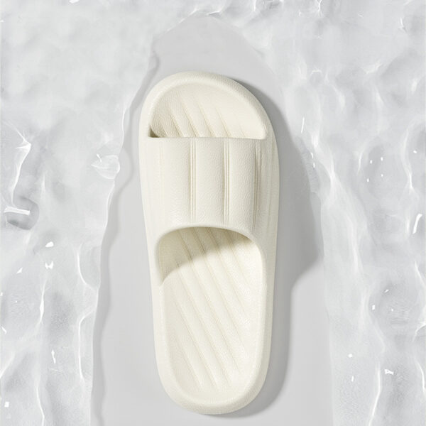 294375da-a977-4e82-ad1f-c0554fba4063.jpg Fashion Solid Color Striped Home Slippers Summer Thick Bottom Non-slip Bathroom Slipper Women Men Couples Shoes