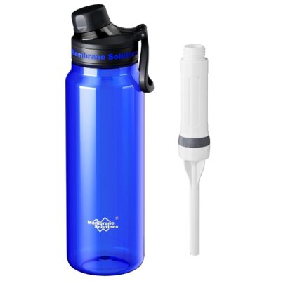 29eb441c-2992-4771-bcb4-103e98c733d3.jpg 1060mL Water Filter Bottle, 4Stage F Daily Hydration Travel, Blue Translucent
