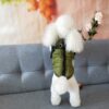 587639403 Autumn Winter Pet Skiing Costume Sleeveless Cotton Padded Vest With Durable Chest Strap Harness Clothing Coat Supplies