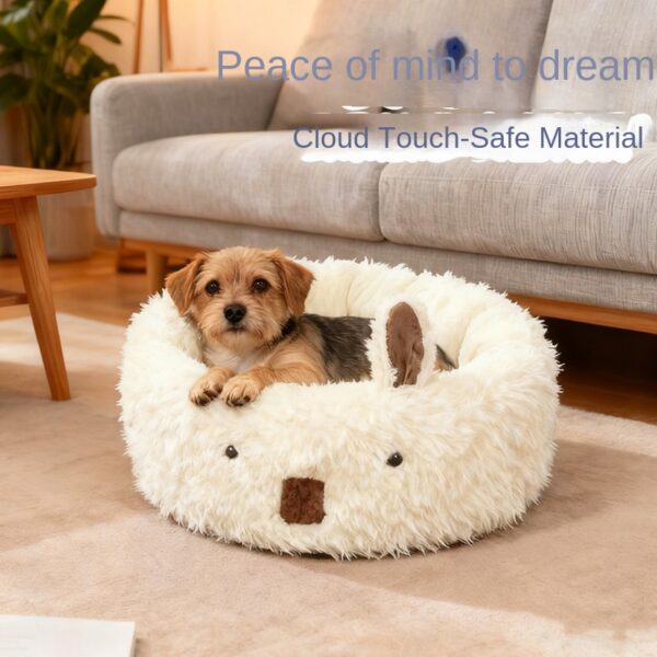 587693140 Dog Bed Winter Warm Half-Enclosed Dog Bed Pet Nest Dog Pad Pet Dog House Pet Bed Pet Enclosure