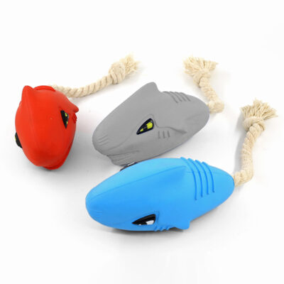 587638075 Pet Supplies Dog Biting Rope Molars Bite Resistant Toys Rubber Shark Sounding Dog Toys