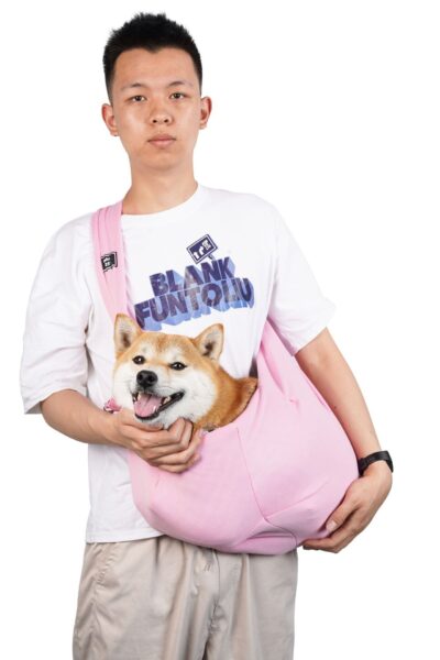 587898429 Crossbody breathable dog folding pet bag with large capacity pet supplies portable cat bag for outdoor use