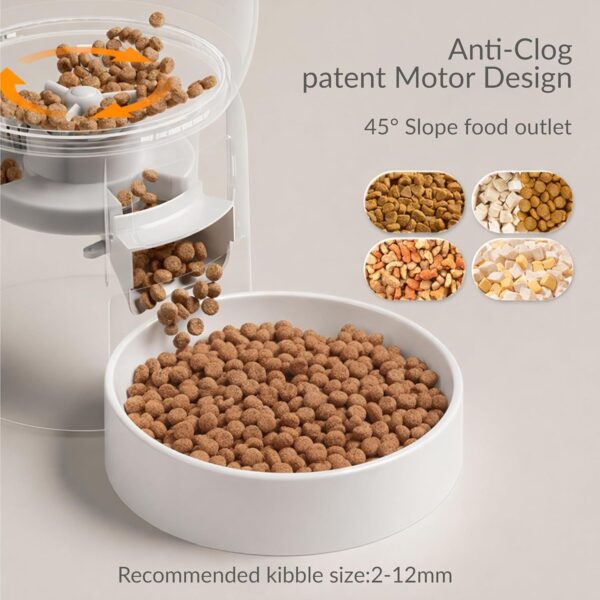 2b2c9d4c-fba3-4e46-b640-834276733bf6.jpg Waithem Wi-Fi Automatic Cat Feeder, Timed Dry Food Dispenser, App-Programmable Portion Control, Up To 10 Meals Per Day, Dual Power Supply, Suitable For Cats And Small Dogs