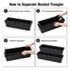 4-piece Dual-purpose Plastic Livestock Feed Trough Suitable For Daily Feeding Of Horses, Goats, Pigs And Other Animals Widely Adaptable To Home Backyards, Pastoral Fences, Livestock Sheds And Other